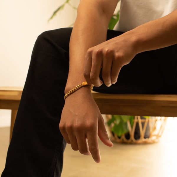 Cuban Bracelet (Gold) 8mm - Image 2