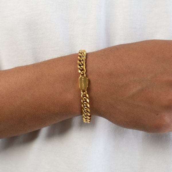 Cuban Bracelet (Gold) 8mm - Image 3