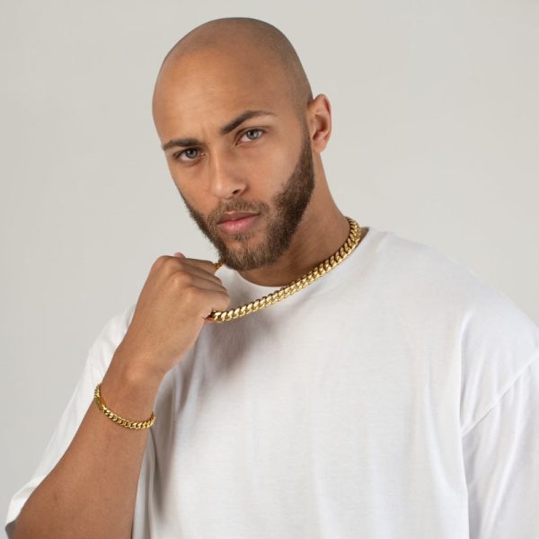 Cuban X Bracelet Set (Gold) - Image 5