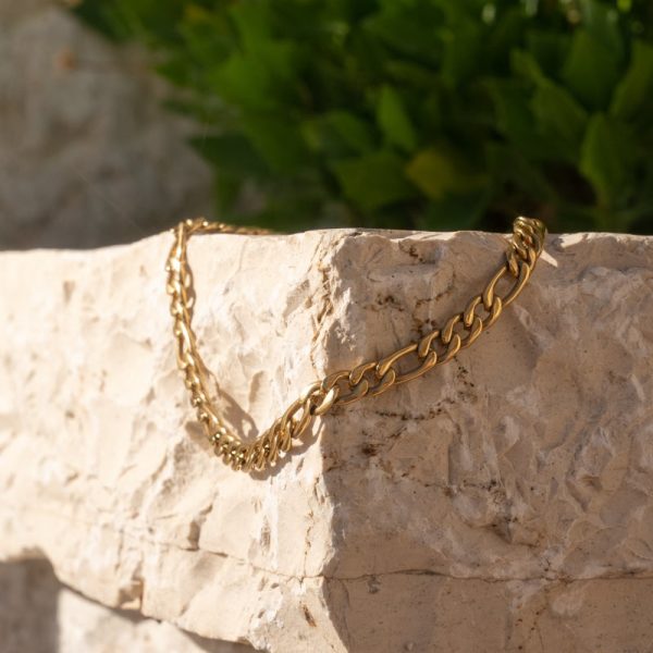 Figaro Bracelet (Gold) 5MM - Image 4