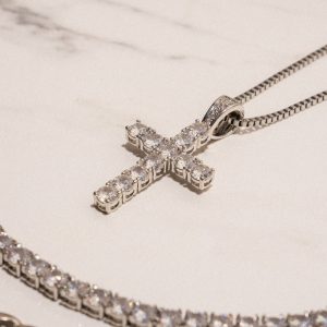 Iced Cross (Silver)