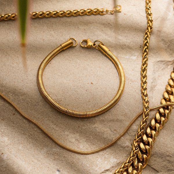 Snake Bracelet (Gold) 4MM - Image 3