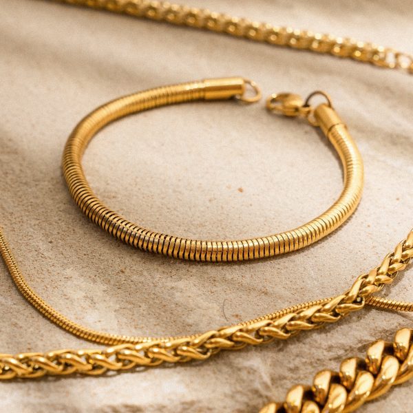 Snake Bracelet (Gold) 4MM - Image 4