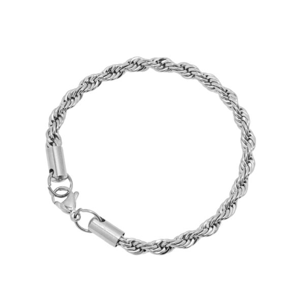 Rope Bracelet (Silver) 5MM - Image 2